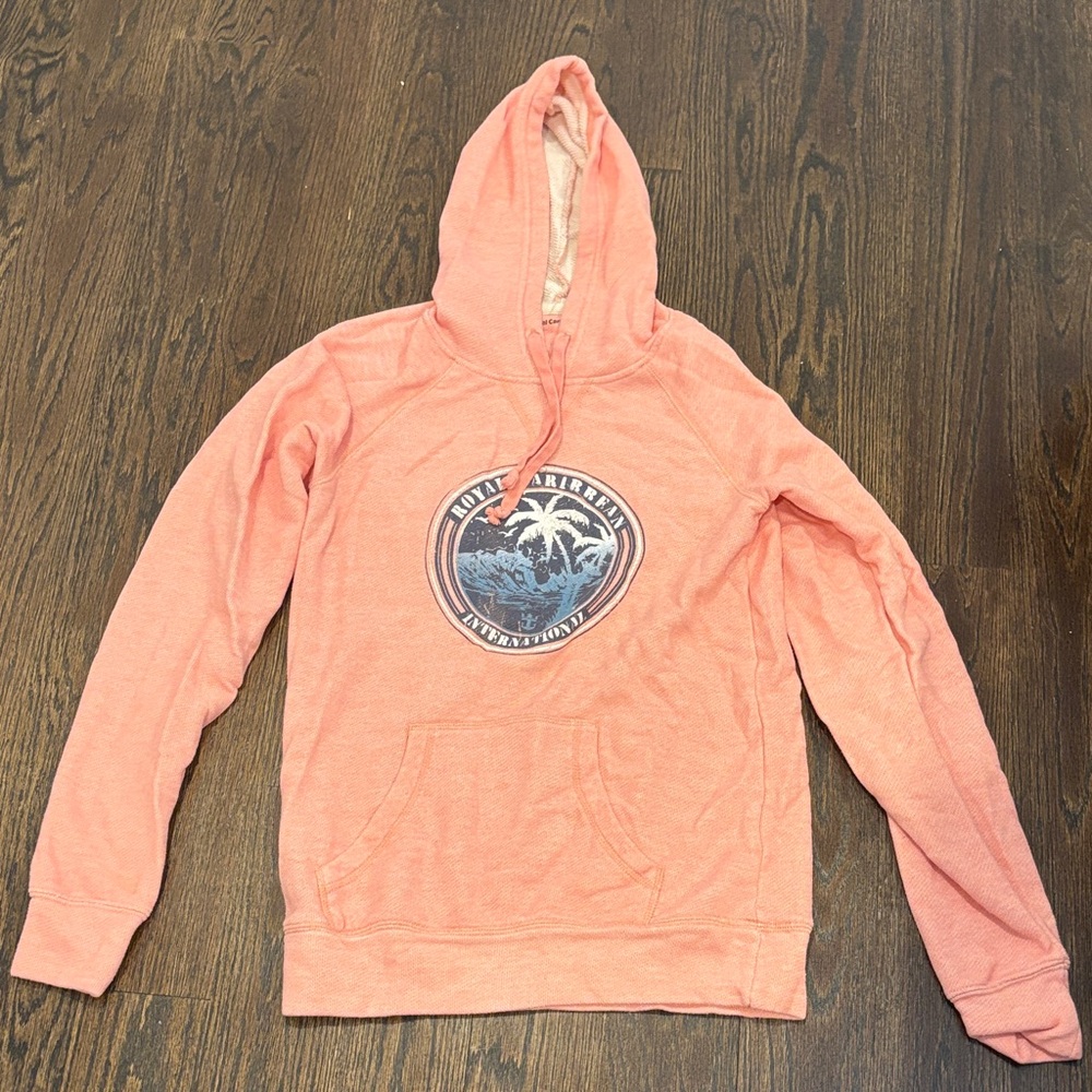 Royal Caribbean Women’s Peach Graphic Hoodie Size Small